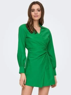 Vestido Camisero 'JDY' Efecto Cruzado - Verde