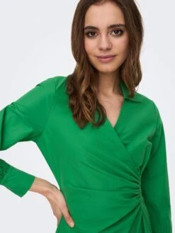 Vestido Camisero 'JDY' Efecto Cruzado - Verde -Zalaris Tienda vestido camisero jdy efecto cruzado verde aiu69 1 frb3