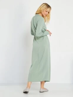 Vestido Camisero Largo - KAKI -Zalaris Tienda vestido camisero largo kaki zk457 2 frb4