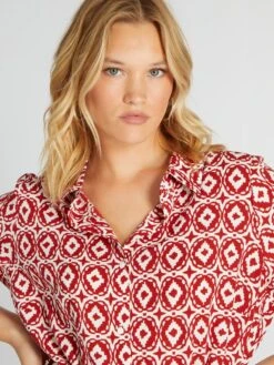 Vestido Camisero 'Only Carmakoma' - ROJO -Zalaris Tienda vestido camisero only carmakoma rojo amd85 1 frb4