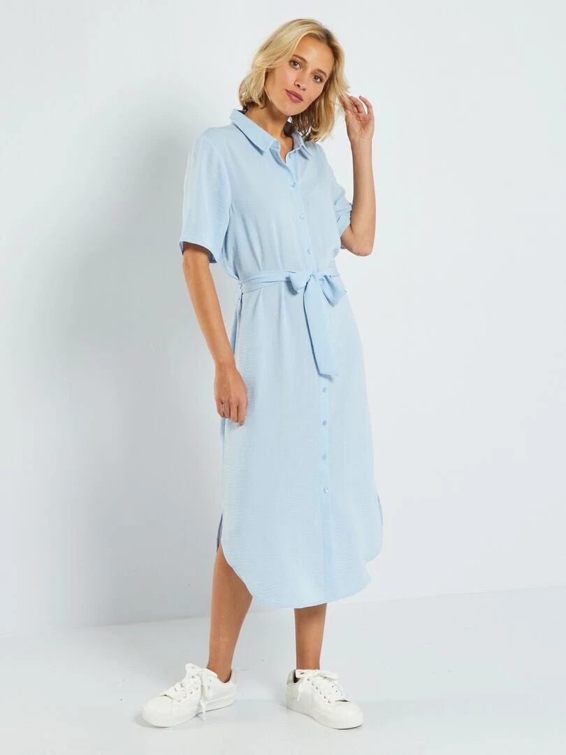 Vestido Camisero Vaporoso 'JDY' - Azul 3 Vestido Camisero Vaporoso 'JDY' - Azul