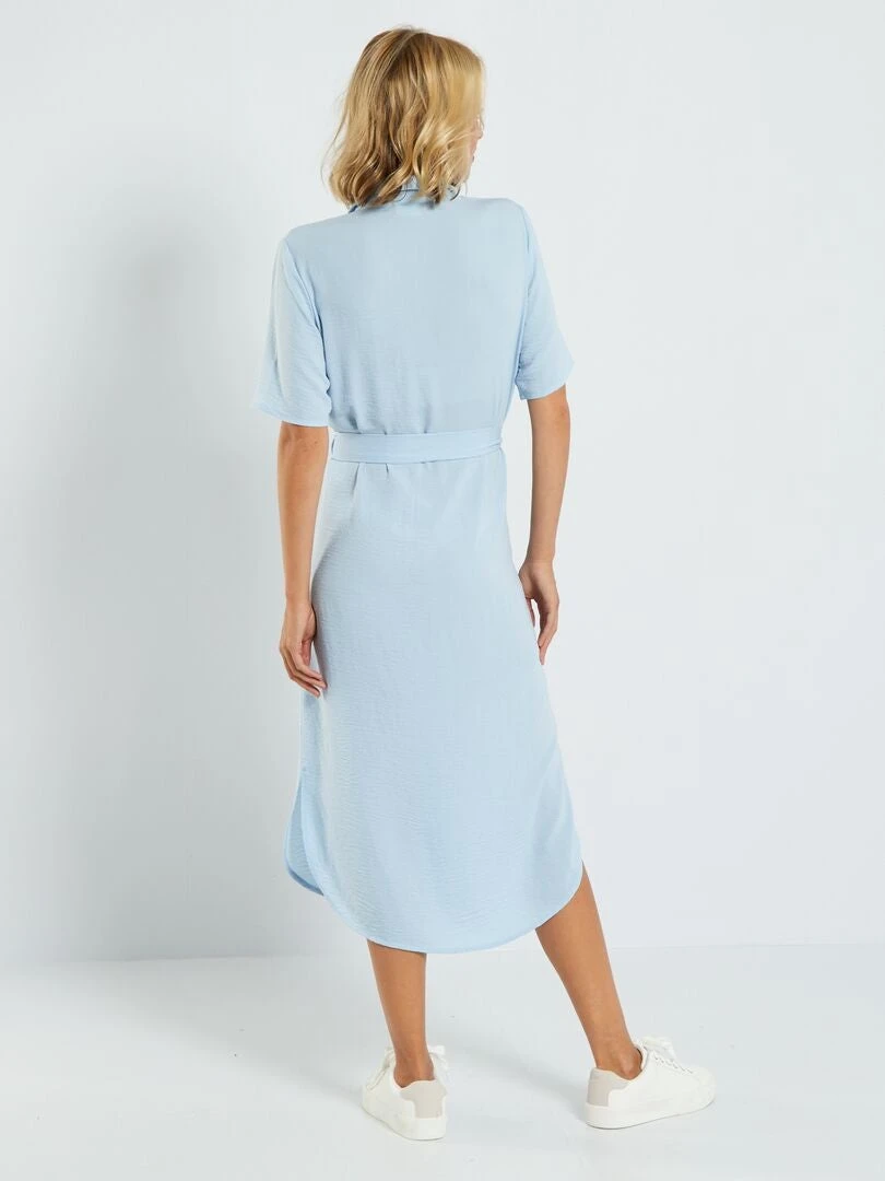 Vestido Camisero Vaporoso 'JDY' - Azul 4 Vestido Camisero Vaporoso 'JDY' - Azul - Imagen 2