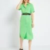 Vestido Camisero Vaporoso 'JDY' - VERDE