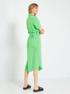 Vestido Camisero Vaporoso 'JDY' - VERDE -Zalaris Tienda vestido camisero vaporoso jdy verde aih45 4 frb3