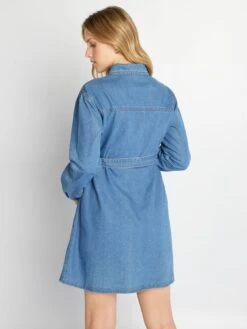 Vestido Camisero Vaquero Premamá - DOBLE_STO -Zalaris Tienda vestido camisero vaquero premama doblesto anp24 1 frb3