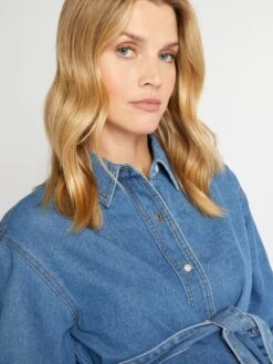 Vestido Camisero Vaquero Premamá - DOBLE_STO -Zalaris Tienda vestido camisero vaquero premama doblesto anp24 1 frb4