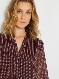 Vestido Con Cuello Panadero - Burdeos -Zalaris Tienda vestido con cuello panadero burdeos za847 1 frb4