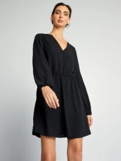 Vestido Con Escote Cruzado - Negro -Zalaris Tienda vestido con escote cruzado negro asa95 2 frb3