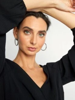 Vestido Con Escote Cruzado - Negro -Zalaris Tienda vestido con escote cruzado negro asa95 2 frb5