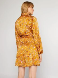 Vestido Corto Con Cinturón - Amarillo -Zalaris Tienda vestido corto con cinturon amarillo aji85 2 frb3