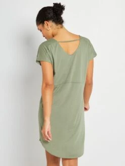 Vestido Corto Con Cordón Ajustable 'JDY' - KAKI -Zalaris Tienda vestido corto con cordon ajustable jdy kaki abv67 2 frb3