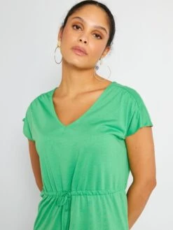 Vestido Corto Con Cordón Ajustable 'JDY' - Verde -Zalaris Tienda vestido corto con cordon ajustable jdy verde abv67 3 frb4