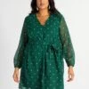 Vestido Corto Con Escote De Pico - VERDE -Zalaris Tienda vestido corto con escote de pico verde aev19 2 frb1