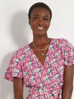 Vestido Corto Cruzado 'JDY' - ROSA -Zalaris Tienda vestido corto cruzado jdy rosa ald04 2 frb3