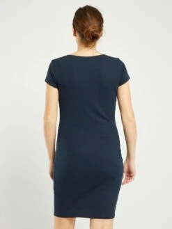 Vestido Corto De Canalé Premamá - Azul -Zalaris Tienda vestido corto de canale premama azul zn915 4 frb3