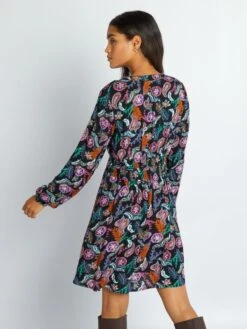 Vestido Corto De Crespón - NEGRO -Zalaris Tienda vestido corto de crespon negro aiw86 2 frb3