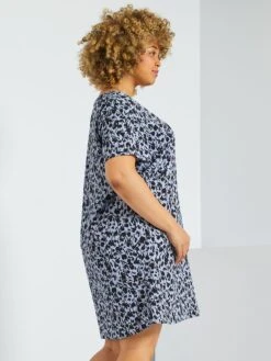 Vestido Corto De Flores - AZUL -Zalaris Tienda vestido corto de flores azul zd550 1 frb3