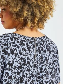 Vestido Corto De Flores - AZUL -Zalaris Tienda vestido corto de flores azul zd550 1 frb5