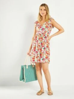 Vestido Corto De Flores 'JDY' - ROSA