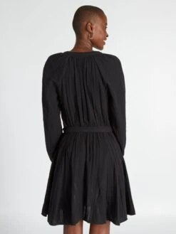 Vestido Corto De Gasa De Algodón - Negro -Zalaris Tienda vestido corto de gasa de algodon negro axz58 1 frb4