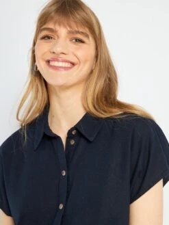 Vestido Corto De Lino 'JDY' - AZUL -Zalaris Tienda vestido corto de lino jdy azul abv98 2 frb3