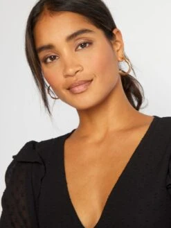 Vestido Corto De Plumeti - Negro -Zalaris Tienda vestido corto de plumeti negro aoa57 1 frb6