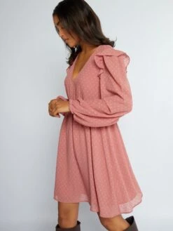 Vestido Corto De Plumeti - ROSA -Zalaris Tienda vestido corto de plumeti rosa aoa57 5 frb6