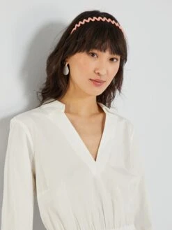 Vestido Corto De Popelina - Blanco -Zalaris Tienda vestido corto de popelina blanco zn780 1 frb6