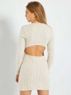 Vestido Corto De Punto De Fantasía X IAM.MOANA - BEIGE -Zalaris Tienda vestido corto de punto de fantasia x iammoana beige zo338 1 frb6