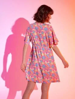 Vestido Corto De Punto Gofrado - PURPURA -Zalaris Tienda vestido corto de punto gofrado purpura zs937 2 frb3