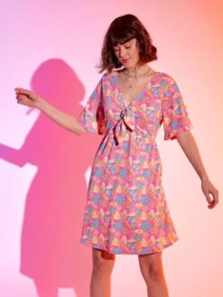 Vestido Corto De Punto Gofrado - PURPURA -Zalaris Tienda vestido corto de punto gofrado purpura zs937 2 frb7