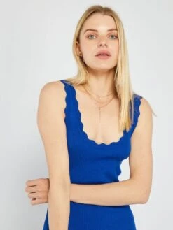 Vestido Corto De Punto 'JDY' - Azul -Zalaris Tienda vestido corto de punto jdy azul aqi73 1 frb4