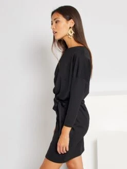 Vestido Corto Entallado - Negro -Zalaris Tienda vestido corto entallado negro xu412 1 frb3