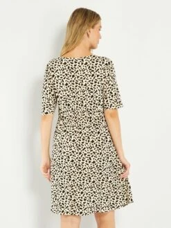 Vestido Corto Estampado - BLANCO -Zalaris Tienda vestido corto estampado blanco adz71 1 frb3