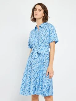 Vestido Corto Estampado 'JDY' - AZUL