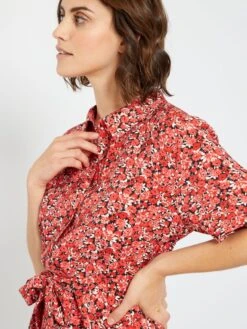 Vestido Corto Estampado 'JDY' - ROJO -Zalaris Tienda vestido corto estampado jdy rojo abv59 2 frb4