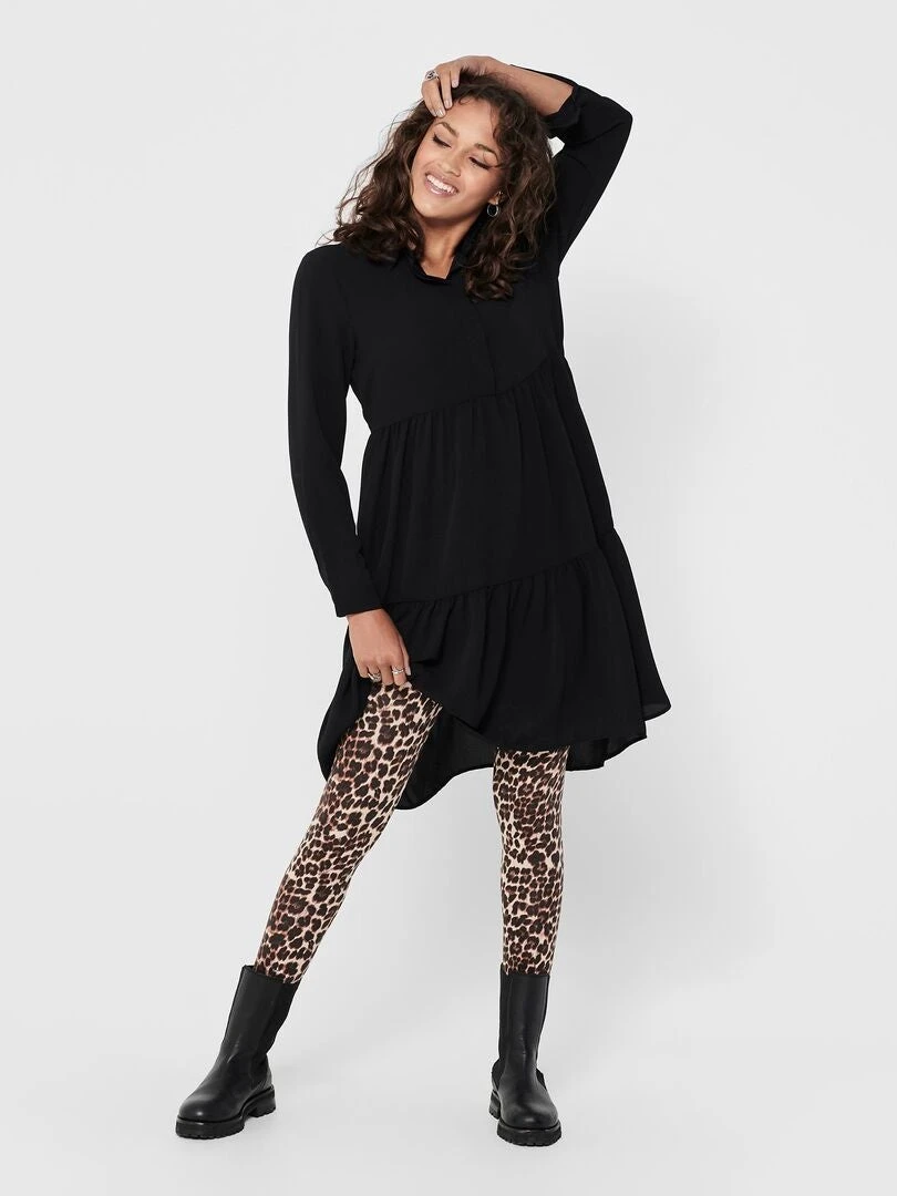 Vestido Corto Evasé 'JDY' - Negro 4 Vestido Corto Evasé 'JDY' - Negro - Imagen 2