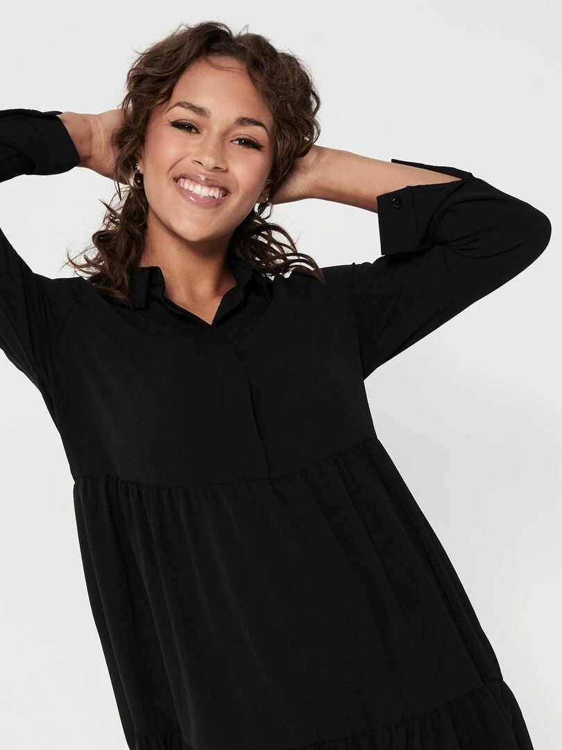 Vestido Corto Evasé 'JDY' - Negro 5 Vestido Corto Evasé 'JDY' - Negro - Imagen 3