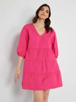 Vestido Corto Evasé - Rosa -Zalaris Tienda vestido corto evase rosa zn769 3 frb4