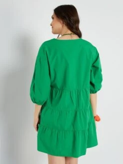 Vestido Corto Evasé - Verde -Zalaris Tienda vestido corto evase verde zn769 5 frb3