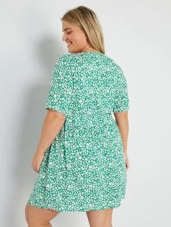 Vestido Corto 'flores' - VERDE -Zalaris Tienda vestido corto flores verde zm768 6 frb3