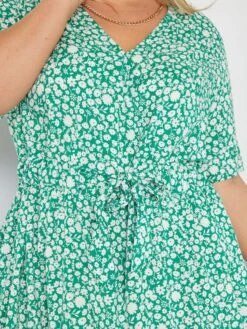 Vestido Corto 'flores' - VERDE -Zalaris Tienda vestido corto flores verde zm768 6 frb4