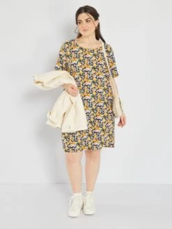 Vestido Corto Gofrado - ROSA