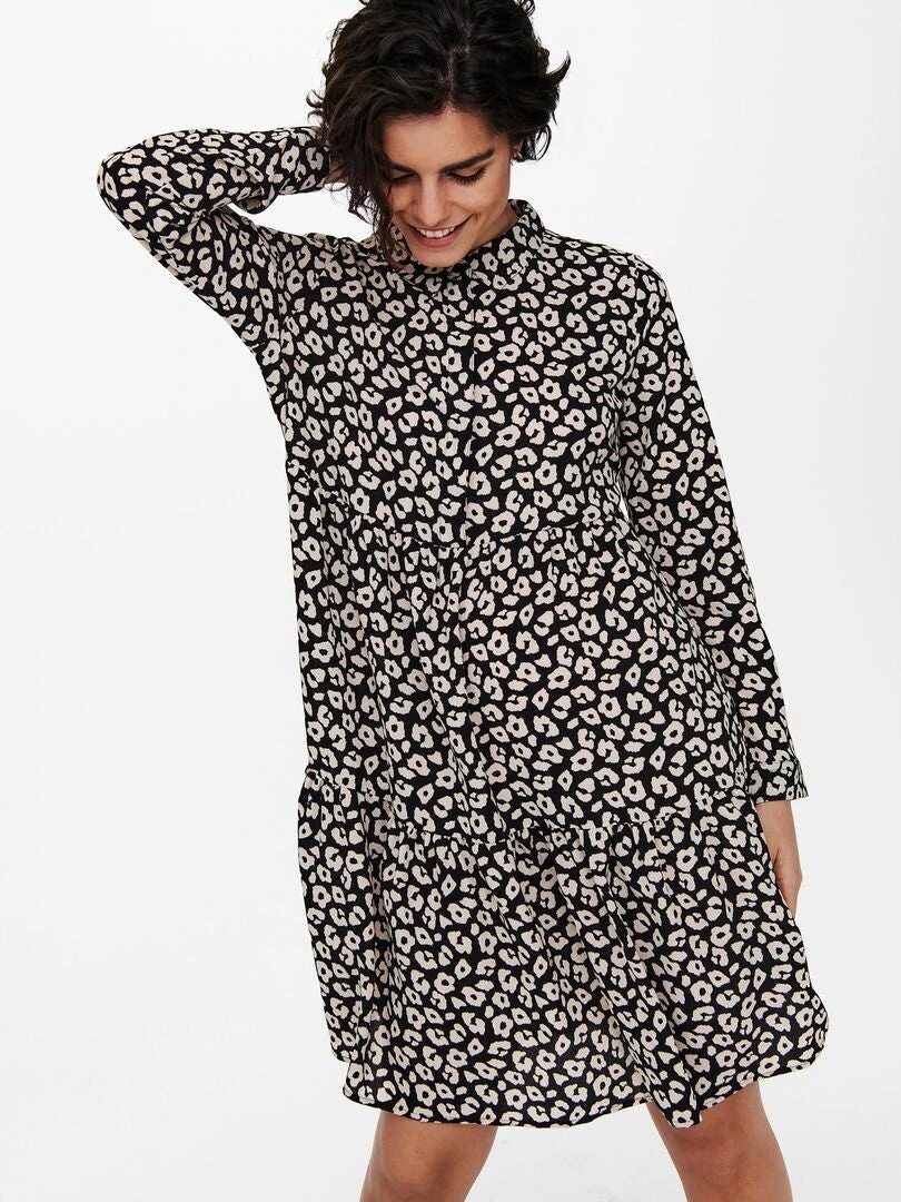 Vestido Corto 'JDY' Estampado - NEGRO 3 Vestido Corto 'JDY' Estampado - NEGRO