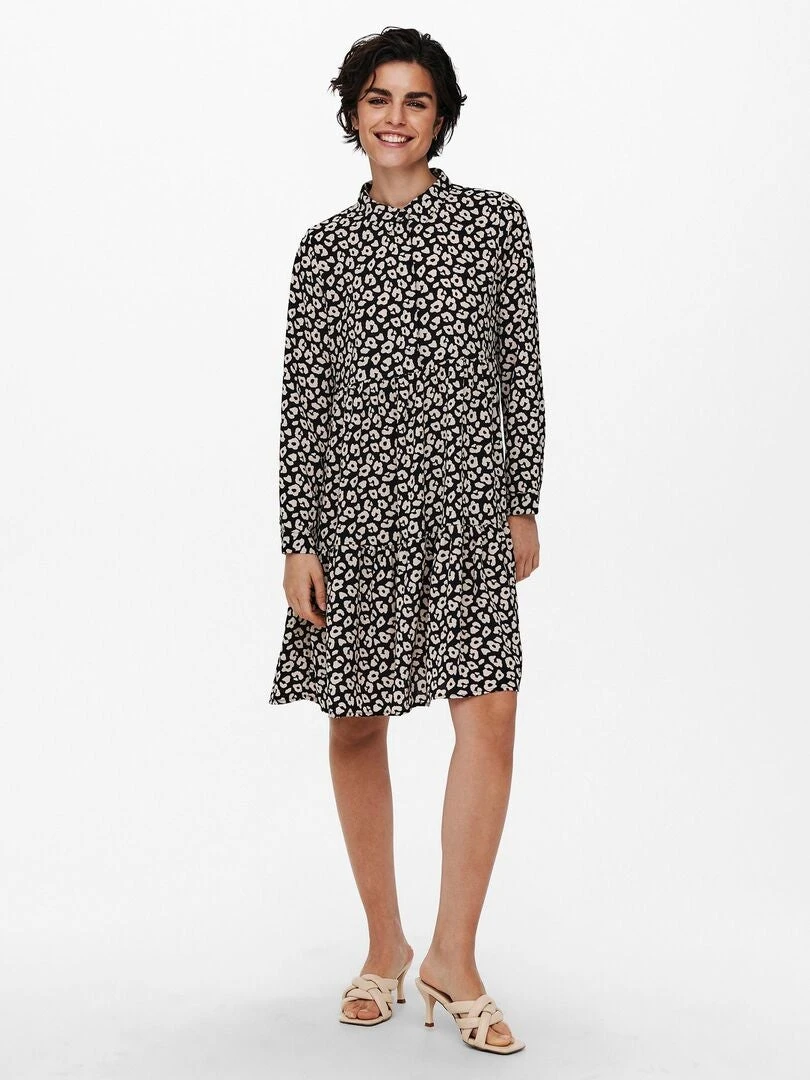 Vestido Corto 'JDY' Estampado - NEGRO 4 Vestido Corto 'JDY' Estampado - NEGRO - Imagen 2