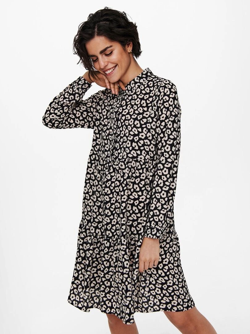 Vestido Corto 'JDY' Estampado - NEGRO 5 Vestido Corto 'JDY' Estampado - NEGRO - Imagen 3