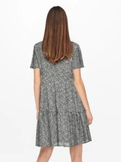 Vestido Corto Vaporoso 'JDY' - Estampado Negro -Zalaris Tienda vestido corto vaporoso jdy estampado negro abv20 4 frb2