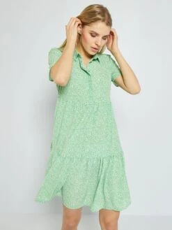 Vestido Corto Vaporoso 'JDY' - VERDE -Zalaris Tienda vestido corto vaporoso jdy verde abv20 3 frb2