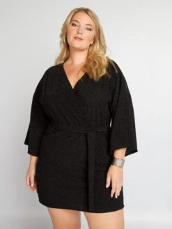 Vestido Cruzado De Punto - NEGRO 1 7 Vestido Cruzado De Punto - NEGRO 1 -Zalaris Tienda vestido cruzado de punto negro 1 asv90 2 frb2