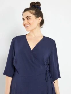 Vestido Cruzado 'Only' - Azul -Zalaris Tienda vestido cruzado only azul amd80 1 frb3